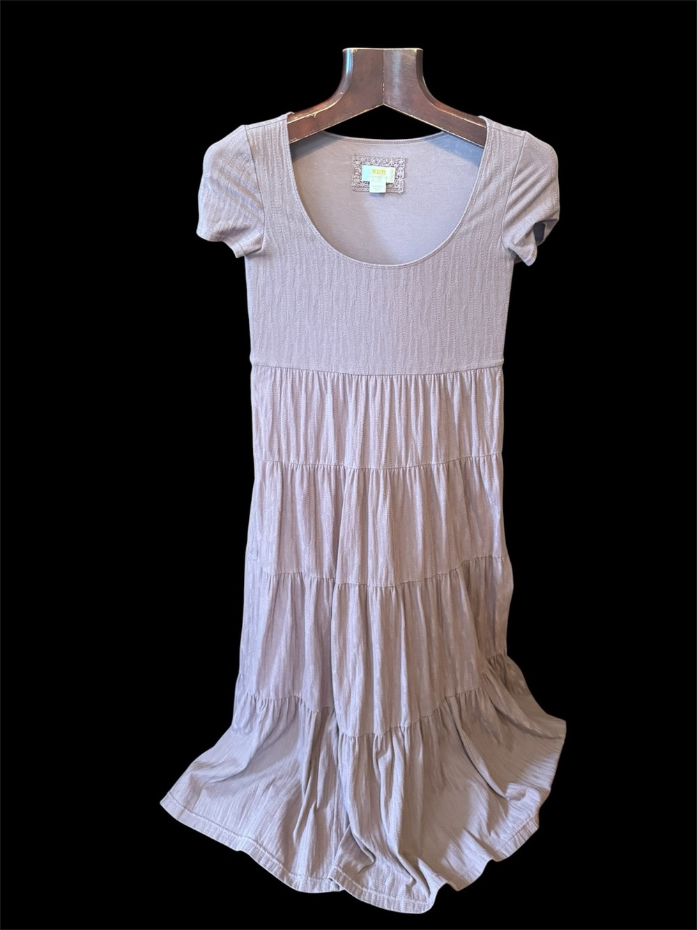 Anthropologie Maeve long great quality thicker cotton dress  in Dusty Mauve XS